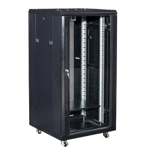 厂家供应 22u服务器机柜 加厚1.2mm单开门网络设备 交换机机柜